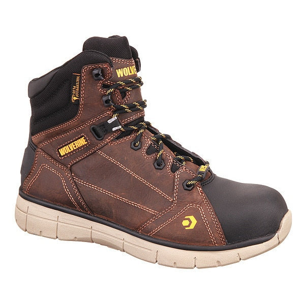 Size 11-1/2 Men's 6 in Work Boot Composite Work Boot, Brown
