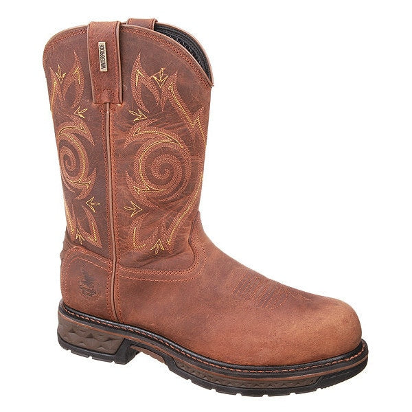 Size 8.5 Men's Western Boot Composite Work Boot, Brown