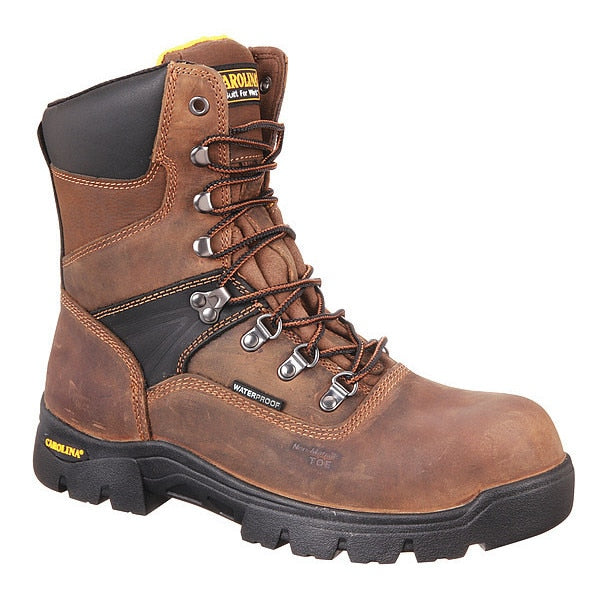 Size 9-1/2 Men's 8 in Work Boot Composite Work Boot, Brown