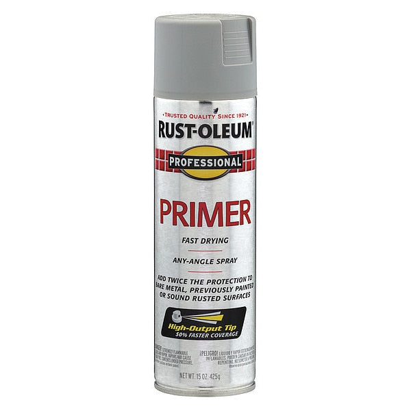 Rust Preventative Spray Paint, Gray, Flat, 15 oz.