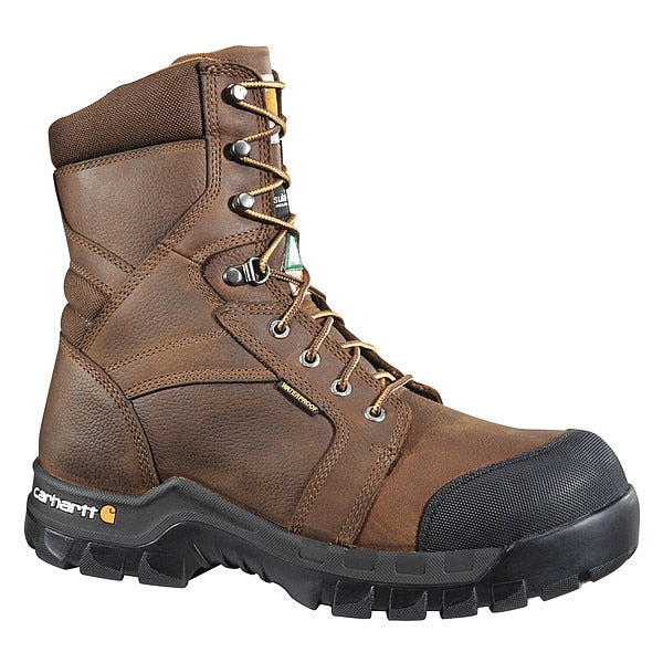Size 11-1/2 Men's 8 in Work Boot Composite Work Boot, Brown