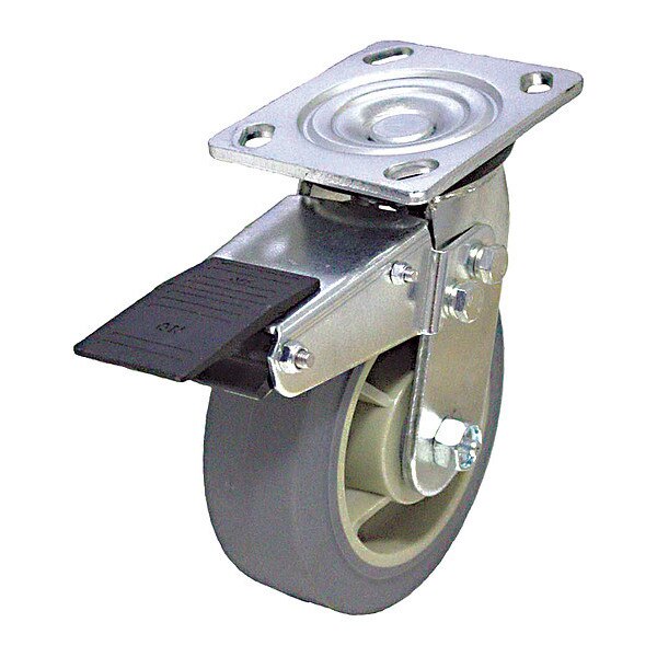 Standard Plate Caster, Swivel, 350 lb.