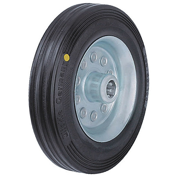 Wheel, Solid Rubber On Steel, 3-1/8 in, 110 lb