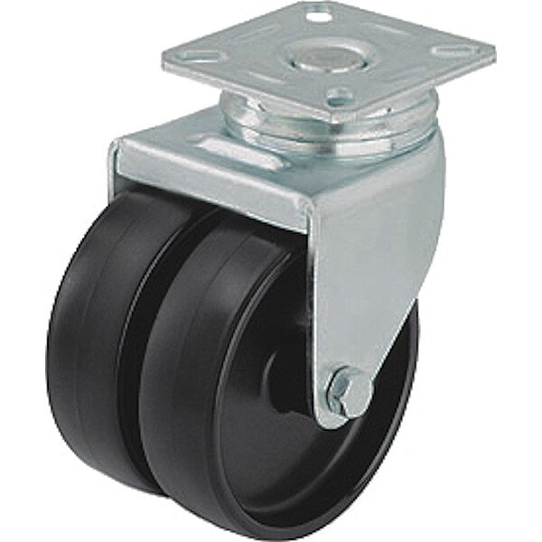 Standard Plate Caster, Swivel, 175 lb.