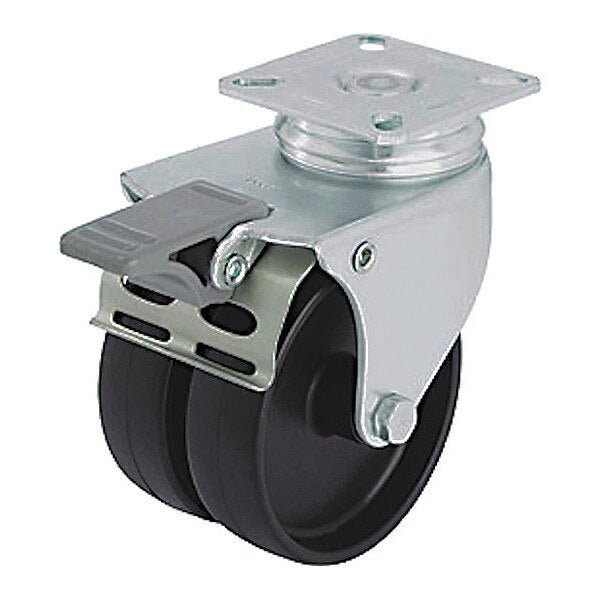Standard Plate Caster, Swivel, 220 lb.