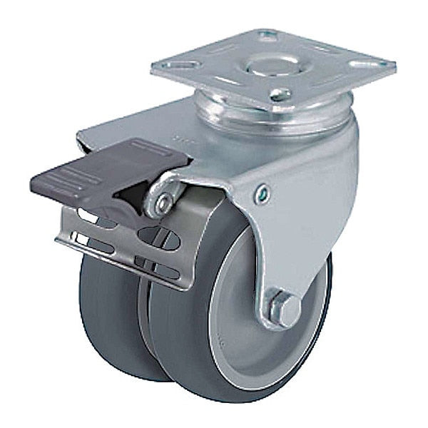 Plate Caster, 220 lb. Load Rating