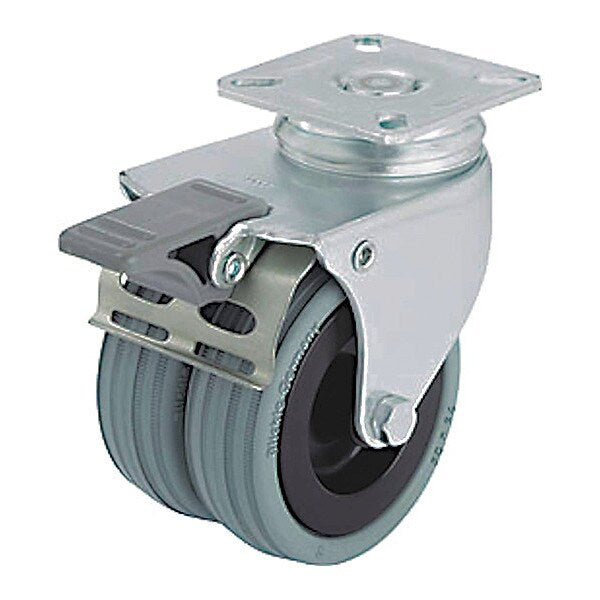 Standard Plate Caster, Swivel, 175 lb.