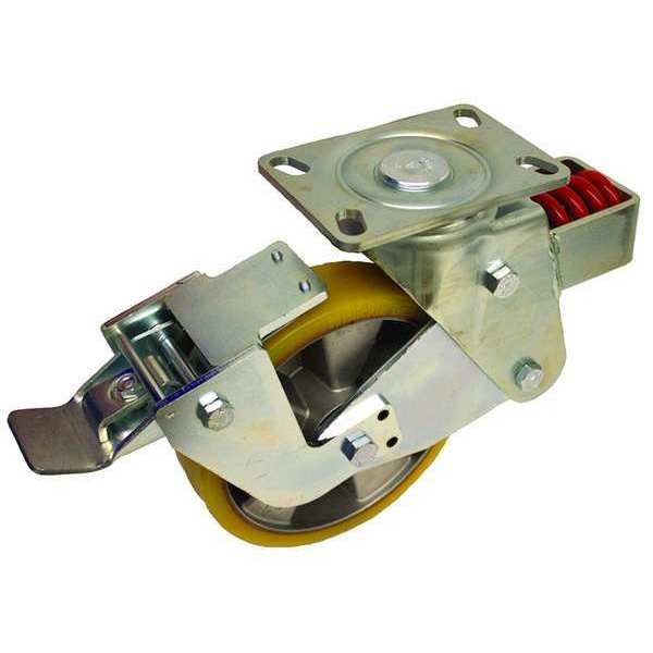 Shock-Absorbing Plate Caster, Swivel