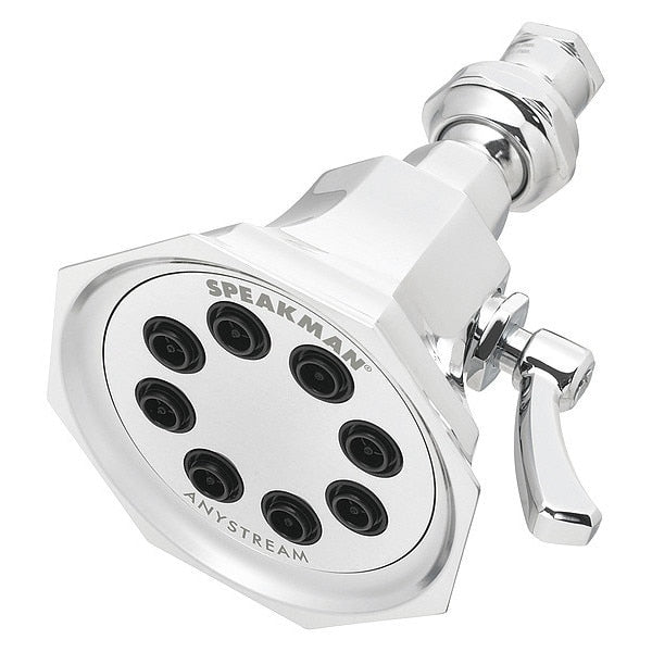 Shower Head, Polished Chrome, Wall