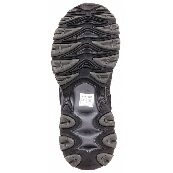 Athletic Work Shoes, 10-1/2, W, Black, PR