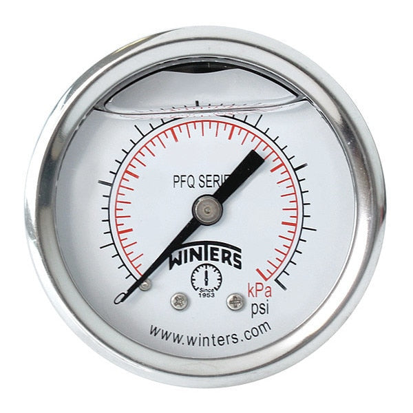 Pressure Gauge, 0 to 1000 psi, 1/4 in MNPT