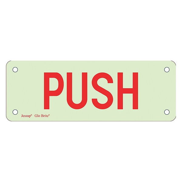 Safety Sign, 2 1/2 in Height, 7 in Width, Plastic, Horizontal Rectangle, English
