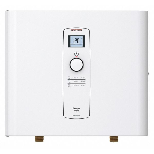 Tankless Water Heater, 12000W, 6/2 AWG, Depth: 4-5/8