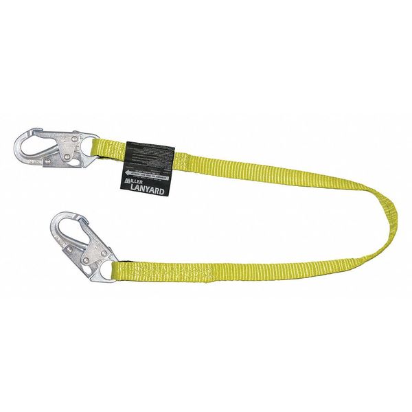 Positioning/Restraint Lanyard, 4 ft., 310 lb. Weight Capacity, Yellow