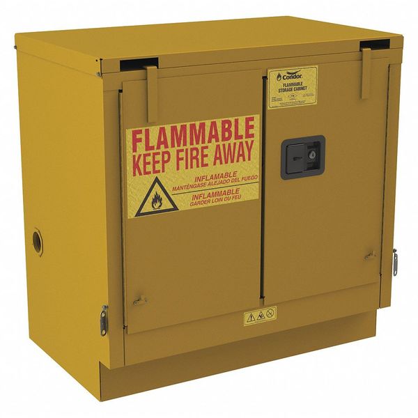 Steel Flammable Safety Storage Cabinet, 35 in W, 35 in H