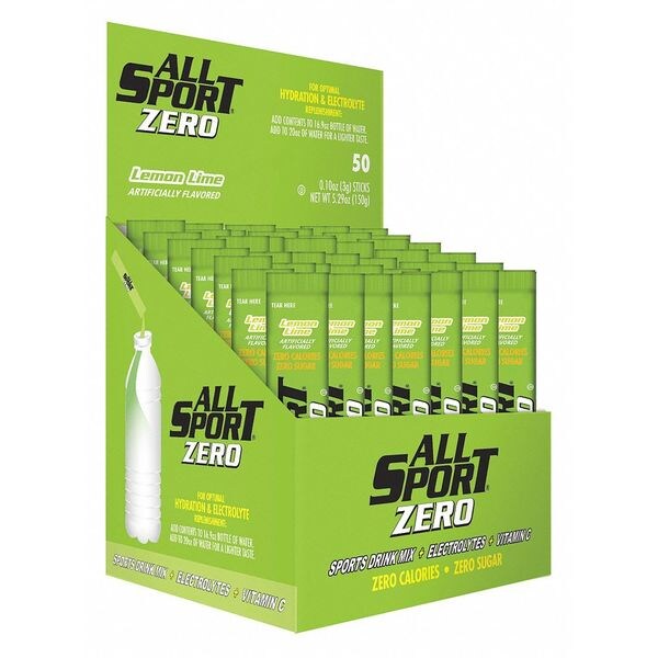 Sports Drink Mix, Lemon-Lime Flavor, PK50