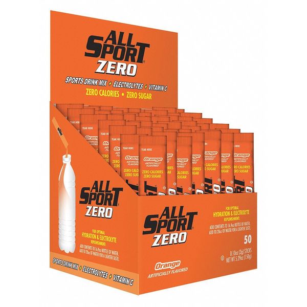 Sports Drink Mix, Orange Flavor, PK50