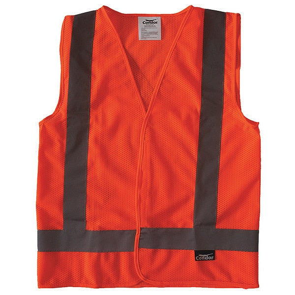 Safety Vest, Orange/Red, S, Hook-and-Loop