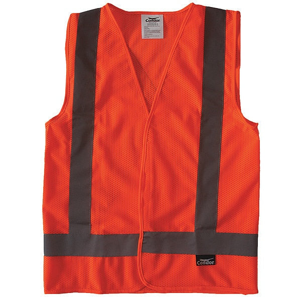 Safety Vest, Orange/Red, X-S, Hook-and-Loop