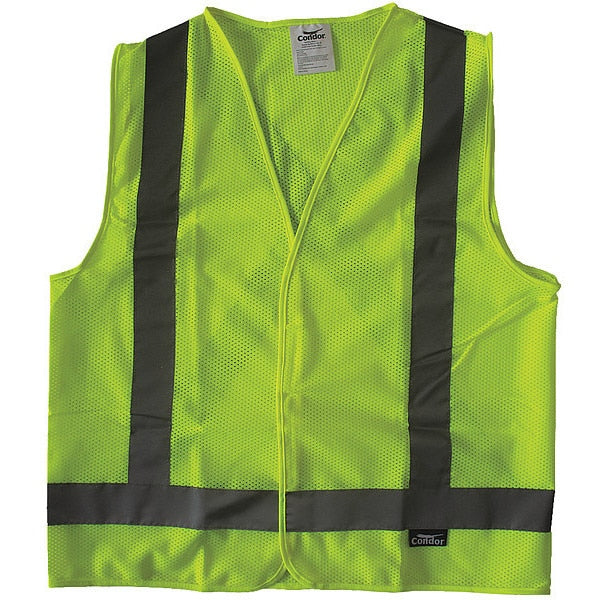 Safety Vest, Yellow/Green, L, Hook-and-Loop