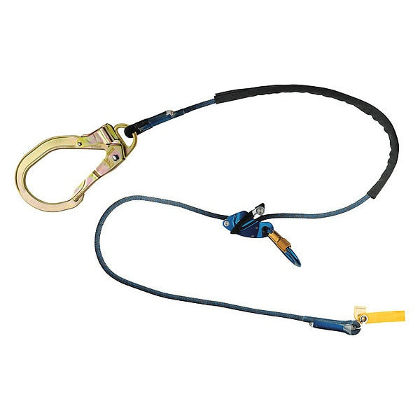 Adjustable Positioning Lanyard, 6 ft., 310 lb. Weight Capacity, Blue