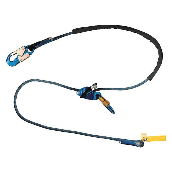 Adjustable Positioning Lanyard, 6 ft., 310 lb. Weight Capacity, Blue