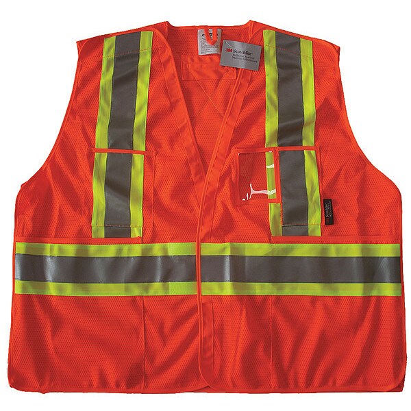 Safety Vest, Orange/Red, 2XL/3XL