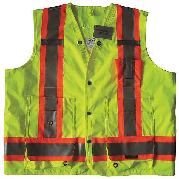 Safety Vest, Yellow/Green, 2XL, Snap