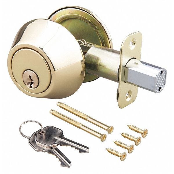 Deadbolt, Steel, 2-3/8