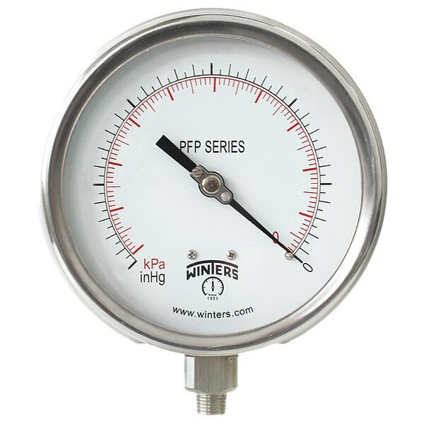 Pressure Gauge, 0 to 300 psi, 1/4 in MNPT