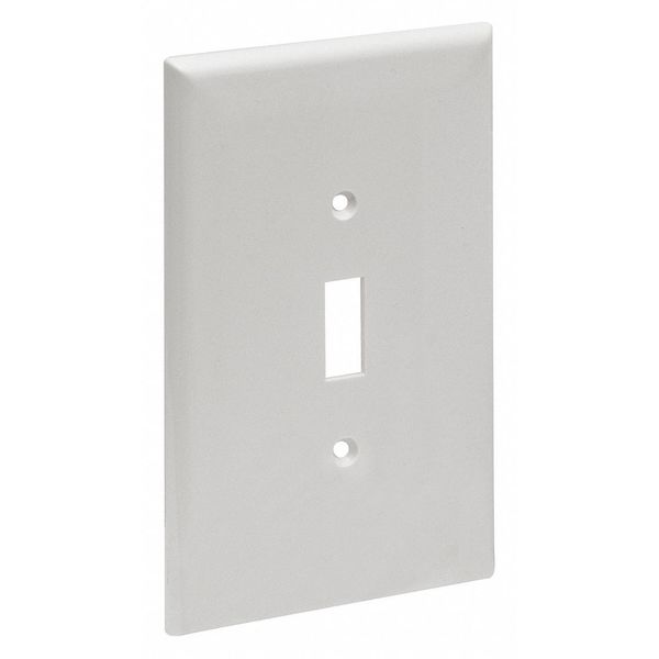 Wall Switch Jumbo Face Plate, Number of Gangs: 1 High Impact Plastic, Smooth Finish, White