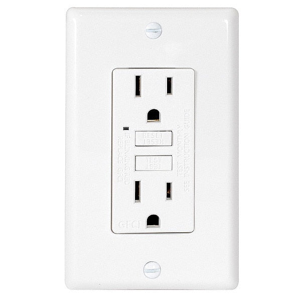 GFCI Receptacle, General Purpose, 2-Poles