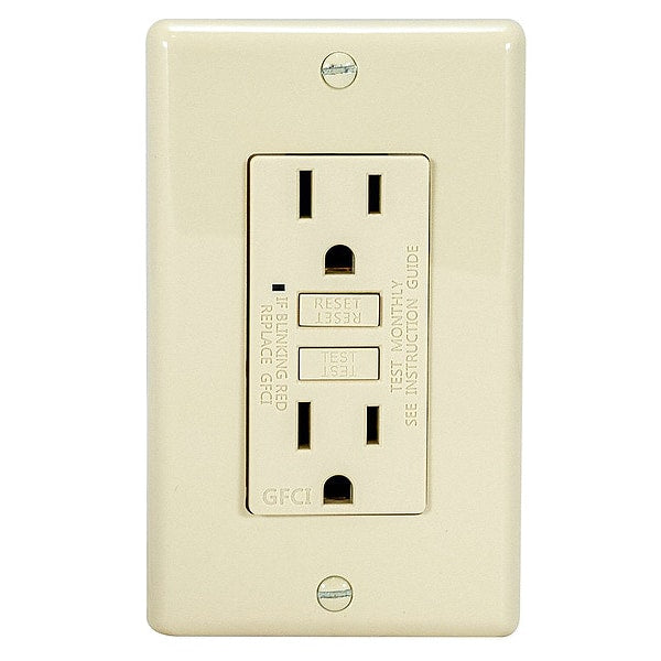 GFCI Receptacle, General Purpose, 2-Poles