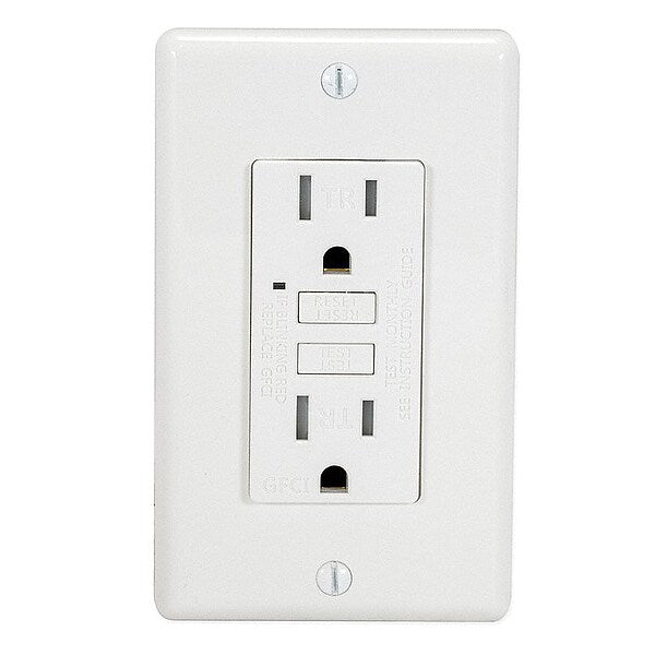 GFCI Receptacle, General Purpose, 2-Poles