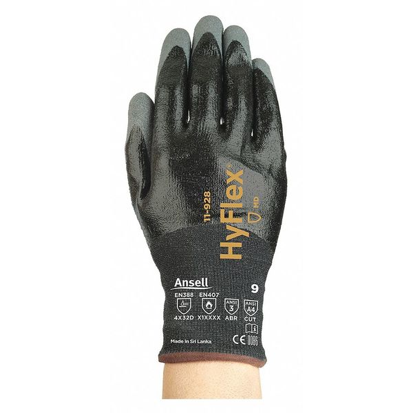 Cut Resistant Coated Gloves, A4 Cut Level, Nitrile, 11, 1 PR