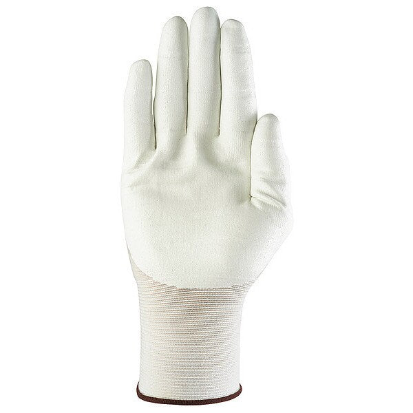 Foam Nitrile Coated Gloves, Palm Coverage, White, 9, PR