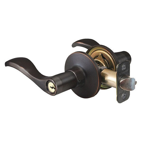 Lever Lockset, Satin Nickel, Return Style