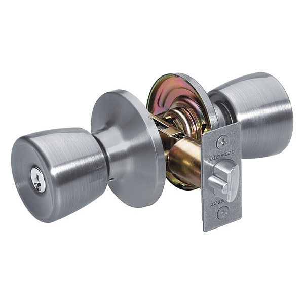 Knob Lockset, Tulip Style, Satin Nickel