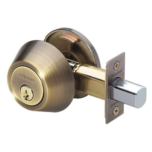 Deadbolt, Antique Brass, Single Cylinder