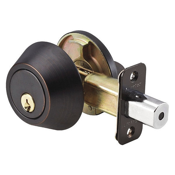 Deadbolt, Aged Bronze, Single Cylinder