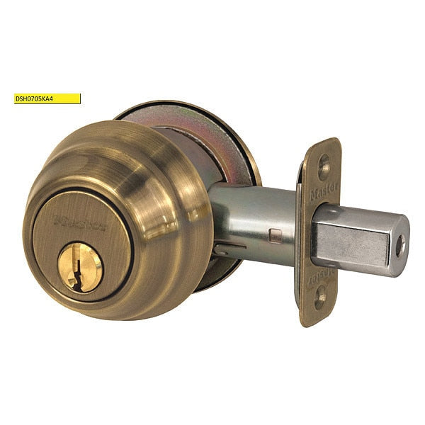 Deadbolt, Antique Brass, Double Cylinder