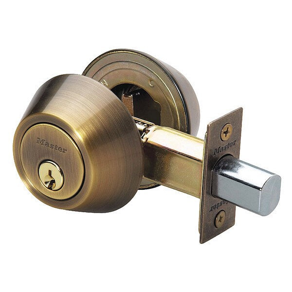 Deadbolt, Antique Brass, Double Cylinder