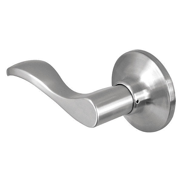 Lever Lockset, Satin Nickel, Wave Style