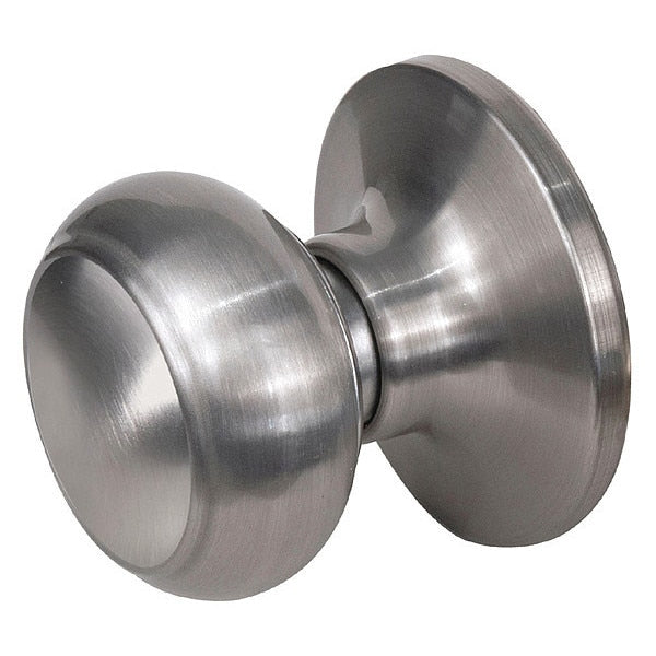 Knob Lockset, Rusk Style, Satin Nickel