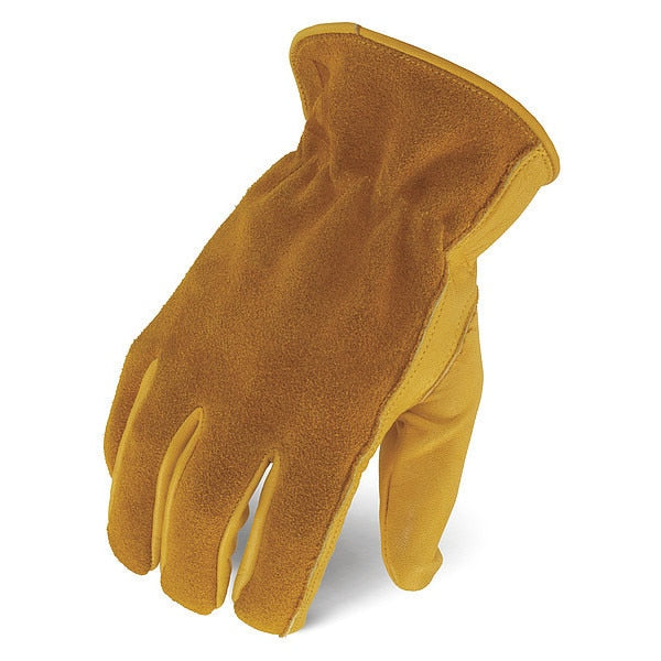 Leather Palm Gloves, Tan, Size S, PR