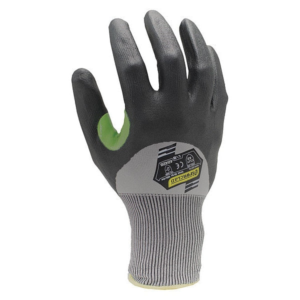 Cut Resistant Coated Gloves, A2 Cut Level, Nitrile, L, 1 PR