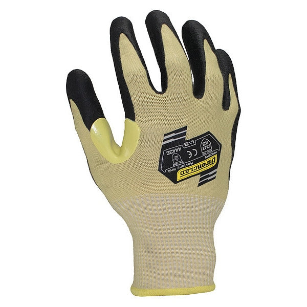 Cut Resistant Coated Gloves, A3 Cut Level, Nitrile, M, 1 PR