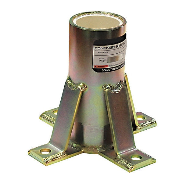 Base for Davit Mast, Yellow, Zinc Plated