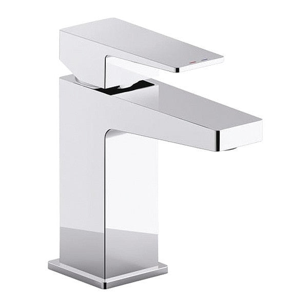 Single Handle Single Hole Mount, 1 Hole Low Arc Bathroom Faucet, Polished chrome