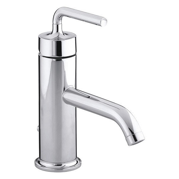 Manual Single Hole Mount, Straight Spout Bathroom Faucet